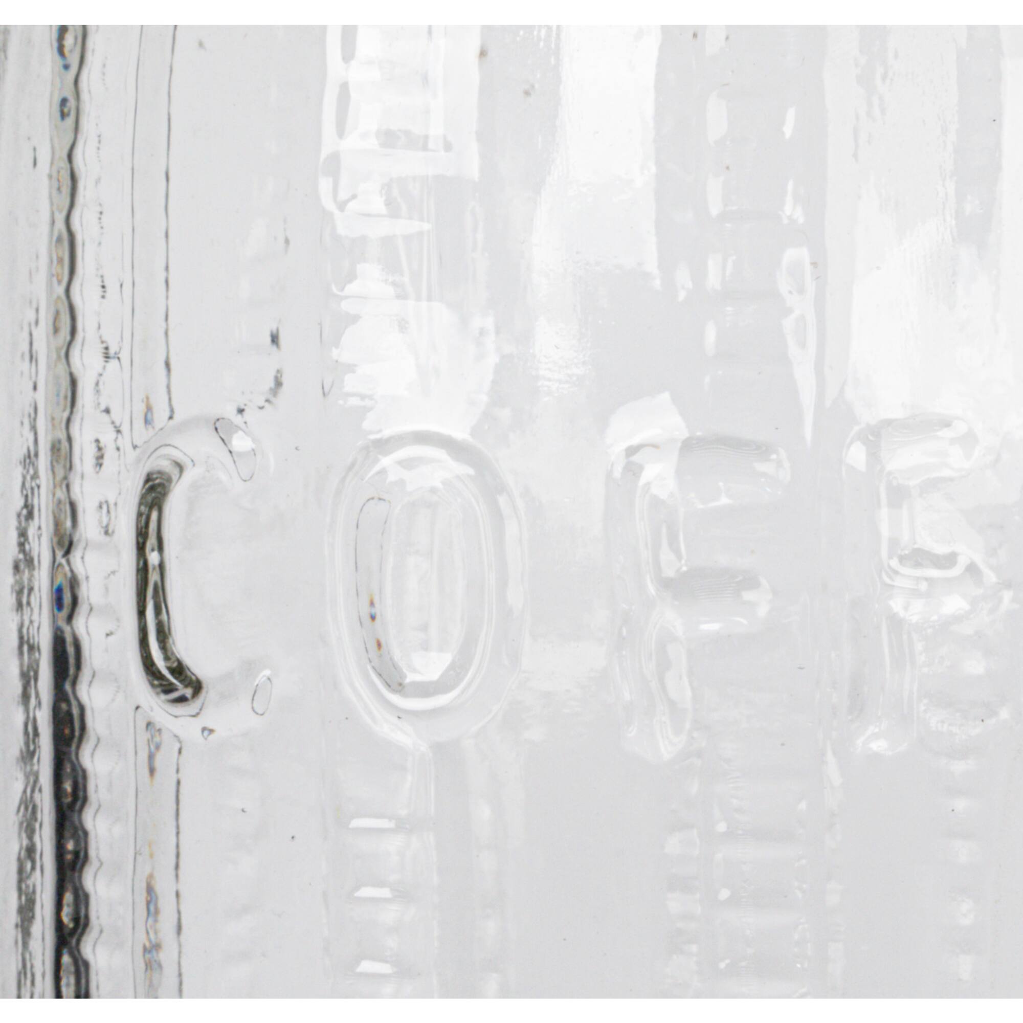 Hello Honey Coffee Embossed Glass Jar with Metal Lid